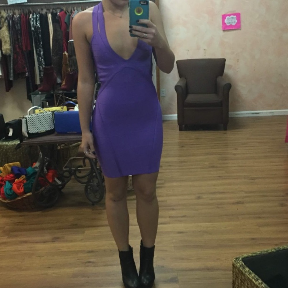 Purple body con dress!!